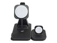 ZENS 4-in-1 - Trådløs opladningsstander - Modular, med iPad Charging Stand + AC-strømadapter - 30 Watt - på kabel: USB-C - sort - for Apple AirPods with MagSafe Charging Case; AirPods Pro; iPhone 12, 13, 14 ZEAPM03/00