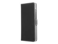 Insmat Flip Case - Flipomslag til mobiltelefon - ægte læder, papir, karton, polykarbonat, aluminumfolie - sort - for Samsung Galaxy A51 5G 650-2869