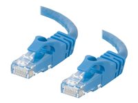 C2G Cat6 Booted Unshielded (UTP) Network Patch Cable - Patchkabel - RJ-45 (han) til RJ-45 (han) - 5 m - UTP - CAT 6 - formet, knastfri, strenget - blå 83390