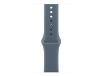 Apple - Rem for smart watch - 46mm - S/M størrelse - anker blå - for Watch Hermès Series 9, SE 3, Series 10, Series 11, Series 8, Series 9, Ultra 2, Ultra 3 MFGX4ZM/A