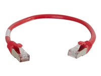 C2G Cat5e Booted Shielded (STP) Network Patch Cable - Patchkabel - RJ-45 (han) til RJ-45 (han) - 15 m - STP - CAT 5e - formet - rød 83796