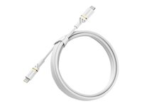 OtterBox Standard - Lightning-kabel - USB-C han til Lightning han - 2 m - støvsky-hvid - Power Delivery support 78-52646