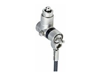 StarTech.com 3-in-1 Laptop Lock Compatible w/Noble Wedge/Nano/K-Slot - Sikkerhedskabelslås - sort og sølv - 2 m - TAA-kompatibel UNIVKMKO-LAPTOP-LOCK