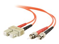 C2G ST-ST 50/125 OM2 Duplex Multimode PVC Fiber Optic Cable (LSZH) - Patchkabel - ST multimodus (han) til ST multimodus (han) - 10 m - 10 m. - fiberoptik - duplex - 50 / 125 my - OM2 - halogenfri - orange 85473
