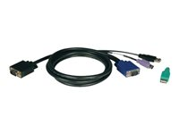 Eaton Tripp Lite Series 6ft USB / PS2 Cable Kit for KVM Switches B040 / B042 Series KVMs 6' - Kabelsæt til tastatur / video / mus (KVM) - 1.8 m - formet P780-006