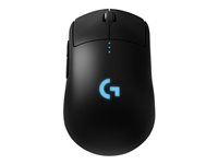 Logitech G Pro - Mus - højre- og venstrehåndet - optisk - trådløs - 2.4 GHz - trådløs modtager (USB) 910-005273