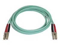 StarTech.com Aqua OM4 Duplex Multimode Fiber - 2m / 6 ft - 100 Gb - 50/125 - OM4 Fiber - LC to LC Fiber Patch Cable (450FBLCLC2) - Netværkskabel - LC multimodus (han) til LC multimodus (han) - 2 m - 2 m. - fiberoptik - duplex - 50 / 125 my - OM4 - akvamarin 450FBLCLC2