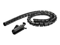 StarTech.com 2.5m (8.2ft) Cable Management Sleeve - Spiral - 1" (25mm) Diameter - W/ Cable Loading Tool - Black (CMSCOILED2) - Kabelmuffesæt - sort - 2.5 m CMSCOILED2