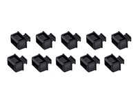StarTech.com 10 Pack SFP Dust Cover for Open SFP/SFP+ Slot, SFP Plug, Fiber Optic Dust Caps, SFP Port Anti-Dust Cover, Network Switch Port Protector, Durable TPE Material with Pull Tab - SFP Port Dust Covers (SFPCAP10) - Støvdække - sort (pakke med 10) SFPCAP10