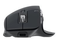 Logitech Master Series MX Master 3S - Mus - ergonomisk - optisk - 7 knapper - trådløs - 2.4 GHz, Bluetooth - Logitech Logi Bolt USB-modtager - grafit 910-006559