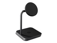 ZENS Office Charger 2 - Trådløs opladningspude/opladningsstander + AC-strømadapter - 20 Watt - Apple Fast Charge - sort ZEDC26B/00