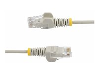 StarTech.com - Patchkabel - RJ-45 (han) til RJ-45 (han) - 3.6 mm - UTP - CAT 5/5e/6 - IEEE 802.3bt - halogenfri, knastfri, lige - grå N6PAT25CMGRS