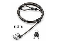 Kensington ClickSafe 2.0 Universal Keyed Laptop Lock - Sikkerhedskabelslås - enkelt nøgle - 1.8 m K68108S