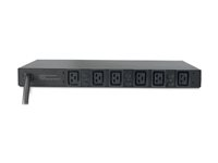 APC Basic Rack PDU - Strømfordelingsenhed (rackversion) - AC 208 V - tre faser - input: Hubbell CS8365C - output-stikforbindelser: 6 (IEC 60320 C19) - 1U - 2.4 m ledning - for P/N: SMTL1000RMI2UC, SMX1000C, SMX1500RM2UC, SMX1500RM2UCNC, SMX750C, SMX750CNC AP7516