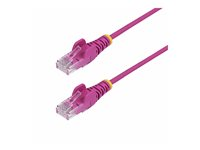 StarTech.com 1m Pink Slim CAT6 Ethernet Cable, Snagless, 28AWG, LSZH - Patchkabel - RJ-45 (han) til RJ-45 (han) - 1 m - 3.6 mm - UTP - CAT 5/5e/6 - IEEE 802.3bt - halogenfri, knastfri, flettet kobber - pink N6PAT100CMPKS