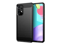 Insmat C&S Style - Bagsidecover til mobiltelefon - termoplastisk polyuretan (TPU) - karbonfiber, børstet stål - for Samsung Galaxy A52 650-1856