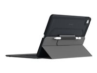 ZAGG Rugged Messenger - Tastatur og folio-kasse - bagbelyst - Bluetooth - Nordisk - sort tastatur, sort etui - for Apple 10.2-inch iPad (7. generation, 8. generation, 9. generation) 103104689