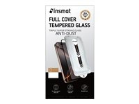 Insmat - Skærmbeskytter for mobiltelefon - let at bruge & støvbeskyttet, super fuld dækning - glas - rammefarve sort - for Apple iPhone 16 Pro Max 861-1612