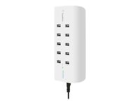 Belkin ROCKSTAR - Opladningsstation - 120 Watt - 10 output-stikforbindelser (10 x 4 pin USB Type A) B2B139VF