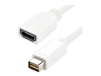 StarTech.com Mini DVI to HDMI Video Adapter for Macbooks and iMacs- M/F - MacBook Mini DVI Adapter - Mini DVI to HDMI Cable (MDVIHDMIMF) - Videoadapter - mini-DVI han til HDMI hun - 20 cm - hvid - for P/N: HDMIROTMM6 MDVIHDMIMF