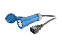 APC - Strømkabel - IEC 60320 C20 til IEC 60309 16A (hun) - AC 230 V - 16 A - 2.5 m - sort - for P/N: AP98892F, AP98894F, AP98896F, SUVTR30KHS, SUVTR40KH4B5S, SUVTR40KH5B5S, SUVTR40KHS AP9899