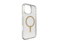 ZAGG Milan Snap - Bagsidecover til mobiltelefon - MagSafe-kompatibilitet - guldglitter - for Apple iPhone 16 Pro Max 702315129