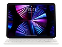 Apple Magic Keyboard - Tastatur og folio-kasse - med trackpad - bagbelyst - Apple Smart connector - QWERTY - dansk - hvid - for 10.9-inch iPad Air (4th generation, 5th generation); 11-inch iPad Air (M2, M3); 11-inch iPad Pro (1st generation, 2nd generation, 3rd generation, 4th generation) MJQJ3DK/A