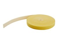 StarTech.com 50ft Hook and Loop Roll, Cut-to-Size Reusable Cable Ties, Bulk Industrial Wire Fastener Tape/Adjustable Fabric Wraps Yellow/Resuable Self Gripping Cable Management Straps - Adjustable Loop Ties (HKLP50YW) - Krog og løkke-fastgørelse - 15.24 m - gul - for P/N: HKLP50, HKLP50BL, HKLP50GN, HKLP50RD HKLP50YW