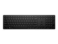 HP 455 - Tastatur - programmerbar - trådløs - 2.4 GHz - sort (pakke med 12) 4R177A6