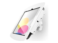 Compulocks iPad 10th-11th (A16) Gen Space Enclosure Bow Tilting Wall Mount White - Monteringssæt (indelukke, tiltbar vægmontering) - eksponeret front/bagsidekamera og sensorer - for tablet - låsbar - aluminium - hvid - skærmstørrelse: 10.9" - for Apple 10.9-inch iPad Wi-Fi, Wi-Fi + Cellular 505W209IPDSW