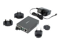 StarTech.com Multimode SC Fiber Media Converter for 10/100/1000 Network, 550m Range, Gigabit Ethernet, 850nm, Full Duplex Gigabit Ethernet Media Converter, Fiber Optic Media Converter - Ethernet Over Fiber (MCMGBSCMM055) - Fibermedieomformer - 1GbE - over fiberoptik - 1000Base-SX, 100Base-TX, 1000Base-T - RJ-45 / SC multimodus - op til 550 km - 850 nm MCMGBSCMM055