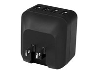 StarTech.com 4-Port Travel USB Wall Charger - 34W/6.8A International Travel Adapter - Portable USB Charging Station (USB4PACBK) - Strømforsyningsadapter - 34 Watt - 6.8 A - 4 output-stikforbindelser (USB) - sort - for P/N: USBLT1MW, USBLT1MWS, USBLT2MBR, USBLT2MW, USBLT30CMW, USBLTM1MBK, USBLTM1MWH USB4PACBK