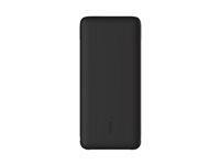 Belkin BoostCharge Plus - Powerbank - 10000 mAh - 23 Watt - Fast Charge, PD - 2 output-stikforbindelser (Lightning, USB-C) - sort BPB006BTBLK