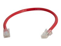 C2G Cat5e Non-Booted Unshielded (UTP) Network Patch Cable - Patchkabel - RJ-45 (han) til RJ-45 (han) - 1 m - UTP - CAT 5e - strenget, uniboot - rød 83081