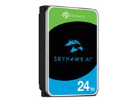 Seagate SkyHawk AI ST24000VE002 - Harddisk - 24 TB - intern - 3.5" - SATA 6Gb/s - buffer: 512 MB - med 3 års Seagate Rescue Data Recovery ST24000VE002