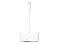 Apple - Videoadapter - VGA - Lightning han til 15 pin D-Sub (DB-15), Lightning hun - 1080p support MD825ZM/A