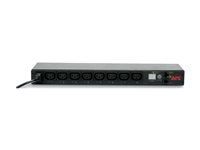 APC Switched Rack PDU AP7920B - Strømfordelingsenhed - AC 200/208/230 V - 2300 VA - Ethernet - input: IEC 60320 C14 - output-stikforbindelser: 8 (power IEC 60320 C13) - 1U - 19" - sort - for P/N: SMTL1000RMI2UC, SMX1000C, SMX1500RM2UC, SMX1500RM2UCNC, SMX750C, SMX750CNC AP7920B