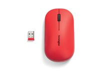 Kensington SureTrack - Mus - optisk - 4 knapper - trådløs - 2.4 GHz, Bluetooth 5.0 LE, Bluetooth 3.0 - trådløs modtager (USB) - rød K75352WW