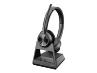 Poly Savi 7320-M Office - 7300 Office Series - headset - på øret - DECT - trådløs - sort - Certified for Microsoft Teams 8D3J6AA#ABB