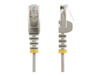 StarTech.com 2m Slim LSZH CAT6 Ethernet Cable, 10 Gigabit Snagless RJ45 100W PoE Patch Cord, CAT 6 10GbE UTP Network Cable w/Strain Relief, Grey, Fluke Tested/ETL, Low Smoke Zero Halogen - Category 6 - 28AWG (N6PAT200CMGRS) - Patchkabel - RJ-45 (han) til RJ-45 (han) - 2 m - CAT 6 - knastfri - grå N6PAT200CMGRS