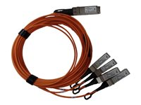 HPE Active Optical Cable - 40GBase-kabel til direkte påsætning - QSFP+ til SFP+ - 5 m. - fiberoptik - aktiv - for P/N: Q9E63A, R3B07A Q9S66A