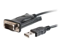 C2G Serial RS232 Adapter Cable - USB / serielkabel - USB (han) til DB-9 (han) - 1.5 m - sort 86887
