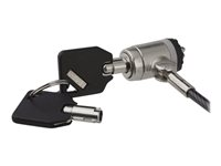 StarTech.com 6ft (2m) Laptop Cable Lock with Keys, Keyed Security Cable Lock for Compatible K-Slot Laptops, Desktops, Computers & Other Devices, Anti-Theft Vinyl Coated Steel Cable Lock - 6 ft Keyed Cable Lock (LTLOCKKEY) - Sikkerhedskabelslås - sort, sølv - 2 m LTLOCKKEY