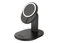 OtterBox - Trådløs opladningsstander - til magsafe - 7.5 Watt - PD 2.0, PD 3.0 - strålende nat (sort) - for Apple iPhone 12, 13, 14 78-81167