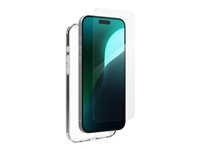 iFrogz Defence - Bagsidecover til mobiltelefon - klar - med Tempered Glass-skærmbeskytter - for Apple iPhone 16 Plus 300515347