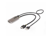 StarTech.com HDMI to DisplayPort Adapter, 8K 60Hz, Active Video Converter - Adapterkabel - HDMI han til DisplayPort hun - 30 cm - space grey - 8K60 Hz support, aktiv, Ensrettet 148B-HDMI-DP-8K