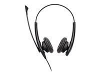 Jabra BIZ 1100 Duo - Headset - på øret - kablet - 3,5 mm jackstik - sort - akademisk - Certified for Microsoft Teams, Zoom Certified 1159-0139-EDU