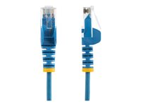 StarTech.com 2m Slim LSZH CAT6 Ethernet Cable, 10 Gigabit Snagless RJ45 100W PoE Patch Cord, CAT 6 10GbE UTP Network Cable w/Strain Relief, Blue, Fluke Tested/ETL, Low Smoke Zero Halogen - Category 6 - 28AWG (N6PAT200CMBLS) - Patchkabel - RJ-45 (han) til RJ-45 (han) - 2 m - CAT 6 - knastfri - blå N6PAT200CMBLS