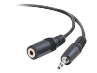 C2G - Forlængerkabel til audio - mini-phone stereo 3.5 mm han til mini-phone stereo 3.5 mm hun - 10 m - afskærmet - formet 80096
