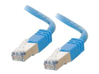 C2G Cat5e Booted Shielded (STP) Network Patch Cable - Patchkabel - RJ-45 (han) til RJ-45 (han) - 50 m - STP - CAT 5e - formet - blå 83779